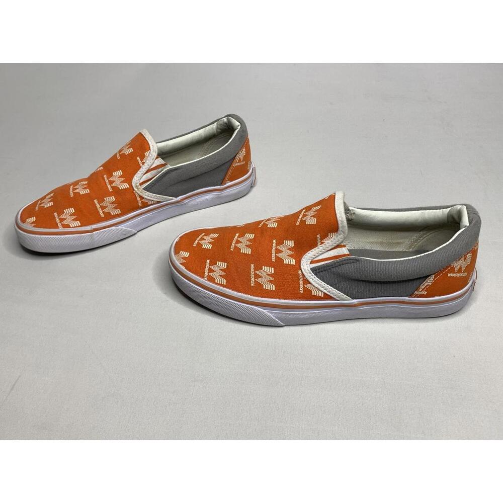 Whataburger Logo Size 5 Canvas Slip On Loafer Shoes P152
